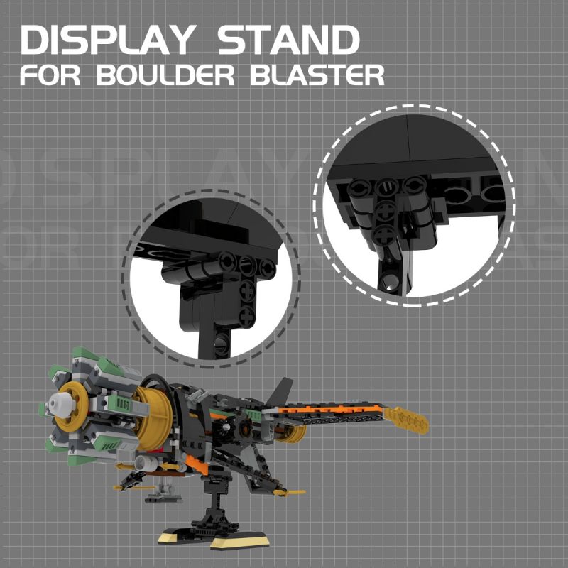 MOCBRICKLAND MOC-89623 Display Stand for Legacy Boulder Blaster 71736