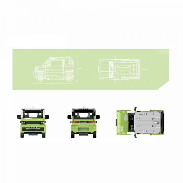 Decool 3903b Green Mini Remote Control Car (2)