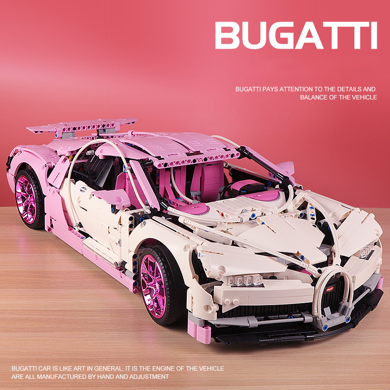 KING 55665 BUGATTI Pink Sports Car