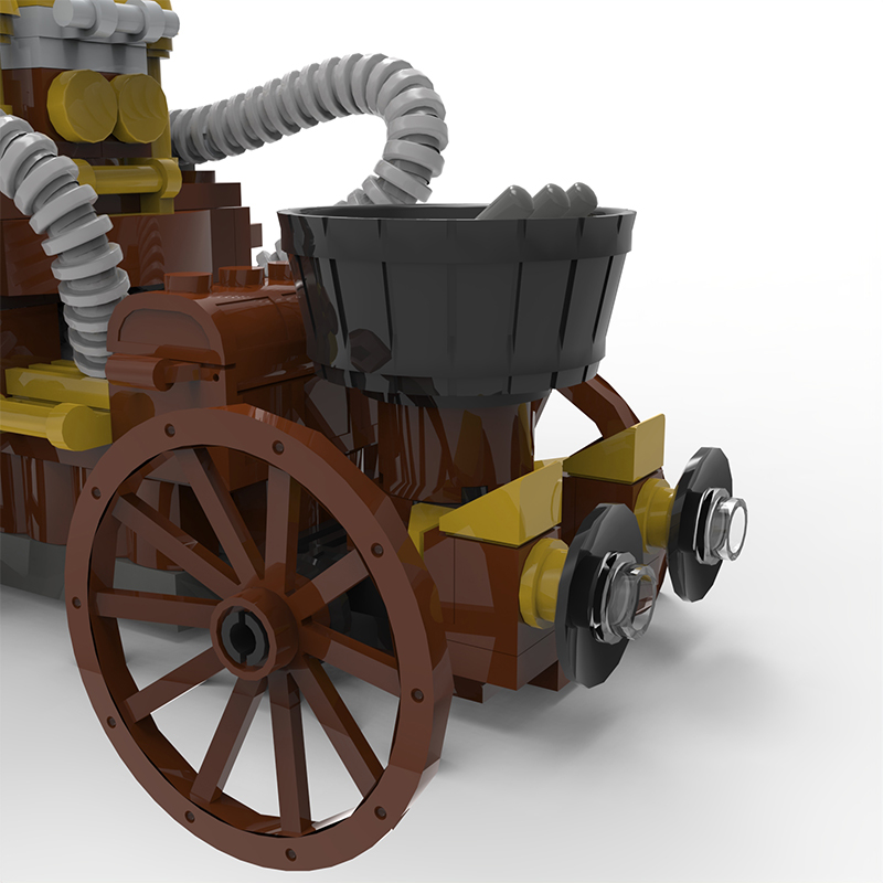 MOCBRICKLAND MOC-2406 Oliver's Marvellous Self-Moving Carriage Steampunk