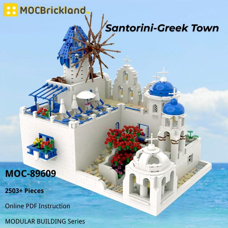 MOCBRICKLAND MOC-89609 Santorini-Greek Town