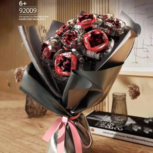 Qizhile 92009 Wine Red Heart Flower (1)