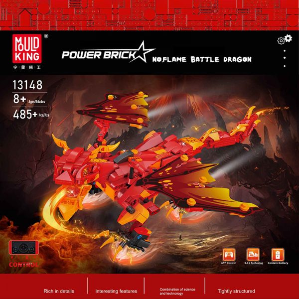 Mould King 13148 Mk3 Power Flame Battle Dragon (1)