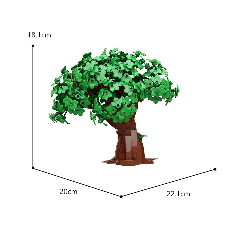 MOCBRICKLAND MOC-109516 The Small Leafy Tree