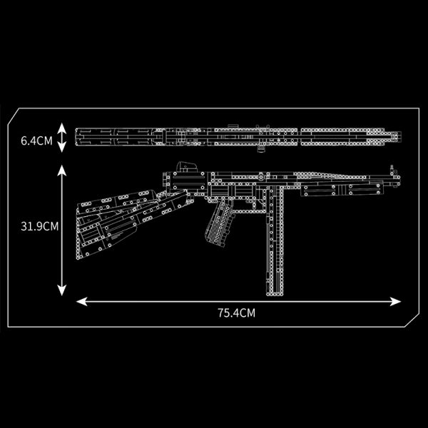 Military Mould King 14022 Tompson Submachinegun (2)