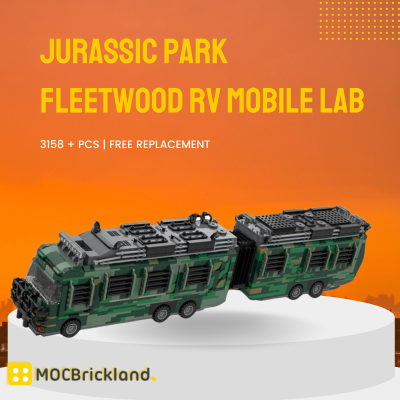 MOCBRICKLAND MOC-112801 Jurassic Park Fleetwood RV Mobile LAB