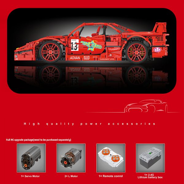 Technic Mould King 13095 110 Ferrari F40 Lm (4)