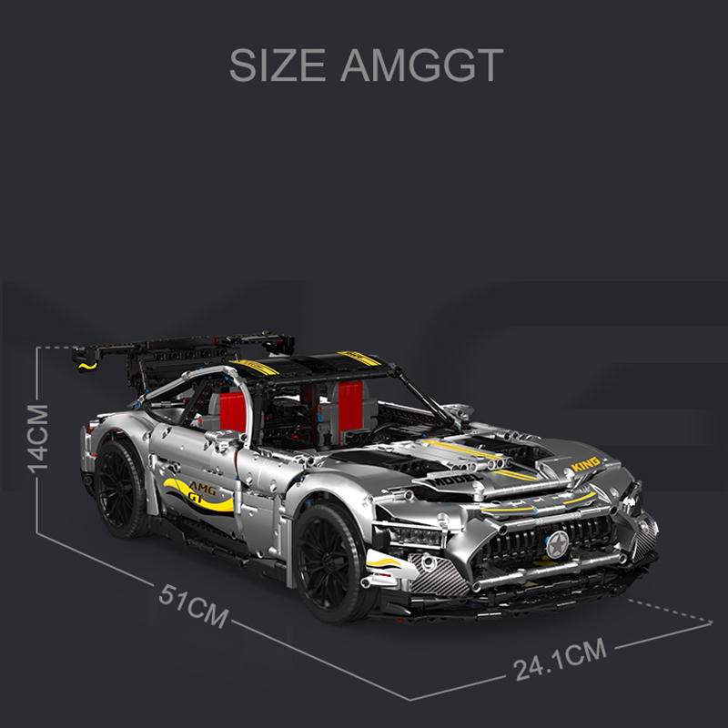 Mould King 13126 Black Plating Motor AMG GT R