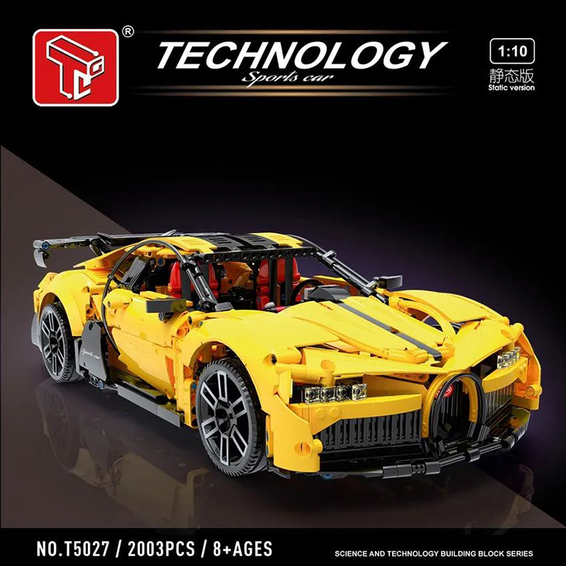TAIGAOLE T5027B 1:10 Yellow Bugatti Sports Car
