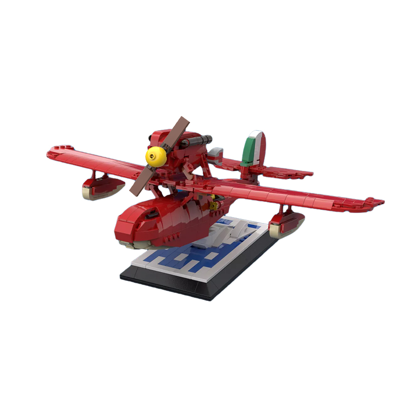 MOCBRICKLAND MOC-116736 Hayao Miyazaki Porco Rosso Savoia S21 1/28