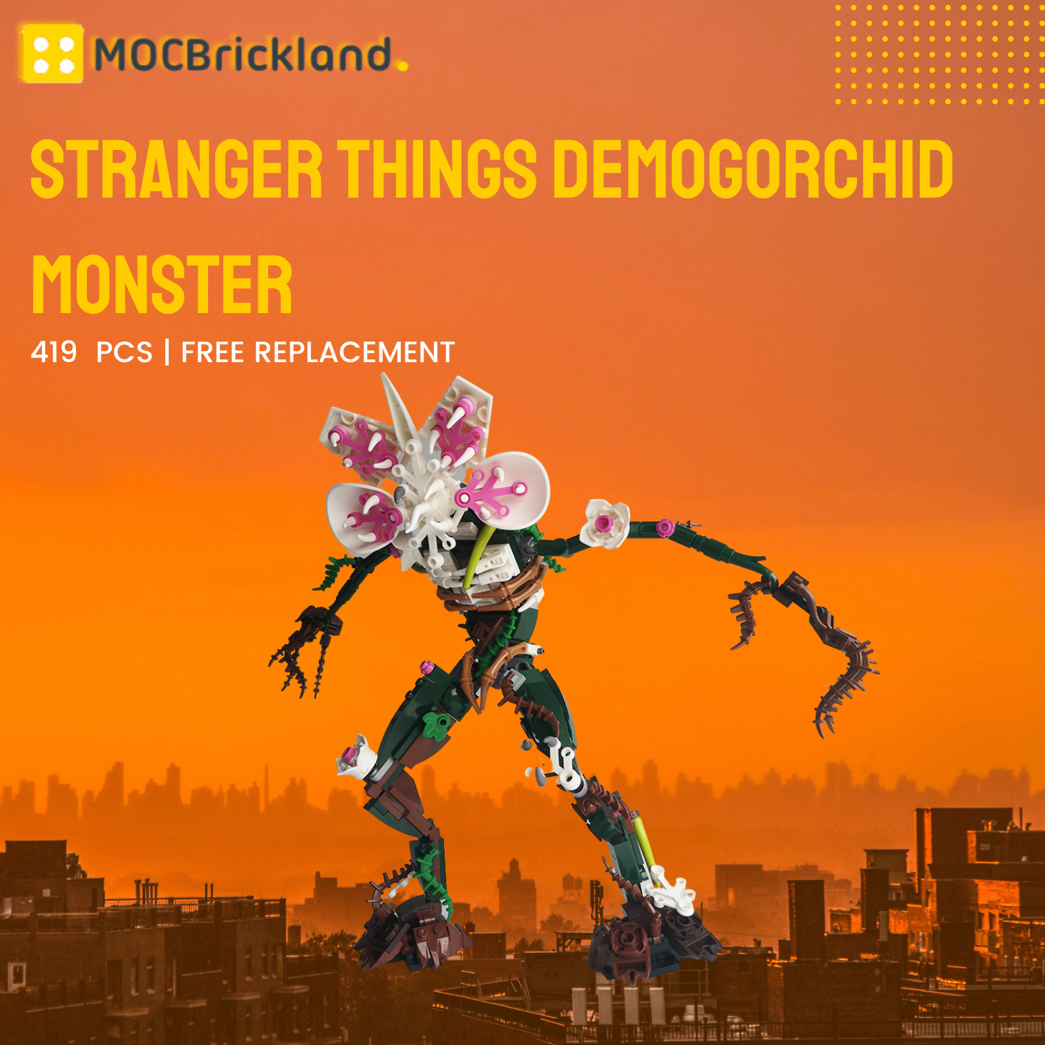 MOCBRICKLAND MOC-89568 Stranger Things Demogorchid Monster 