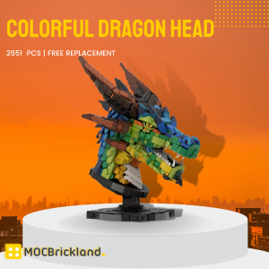 Colorful Dragon Head Moc 0088