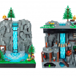 Creator Moc 117747 Working Waterfall Without Pf Mocbricklan (1)
