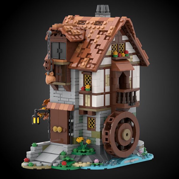 Mocbrickland Moc 119708 Medieval Watermill (4)