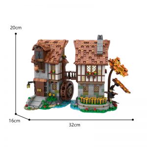 Mocbrickland Moc 119708 Medieval Watermill (5)