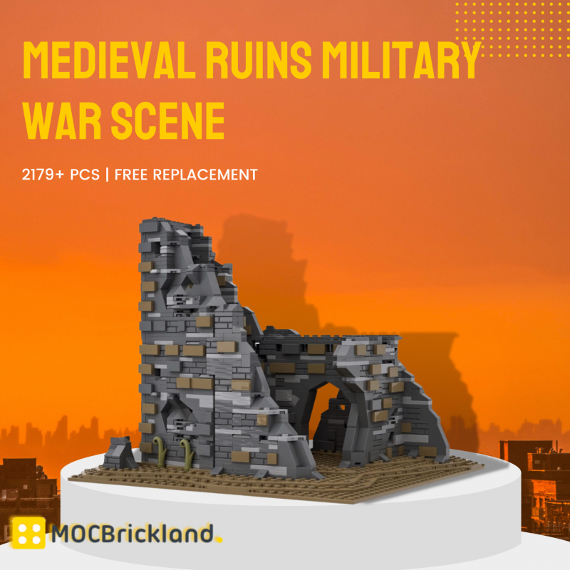 MOCBRICKLAND MOC-89540 Medieval Ruins Military War Scene