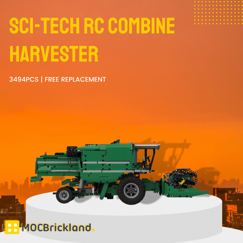 MOCBRICKLAND MOC-105824 Sci-tech RC Combine Harvester