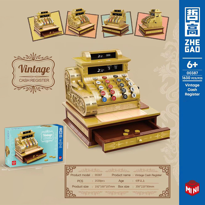 ZHEGAO 00387 Vintage Cash Register