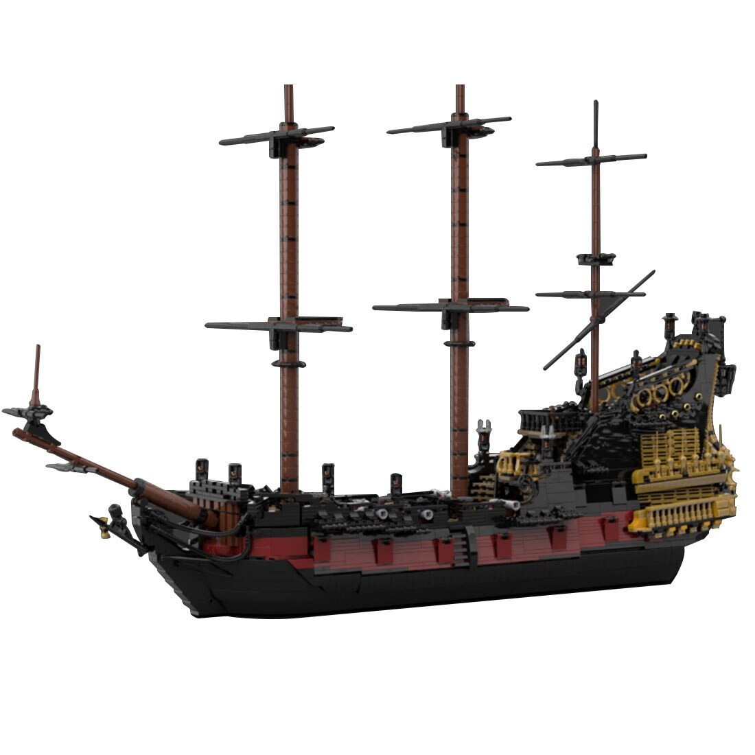MOCBRICKLAND MOC-124924 Queen Anne’s Revenge Ship Model Pirate Series 