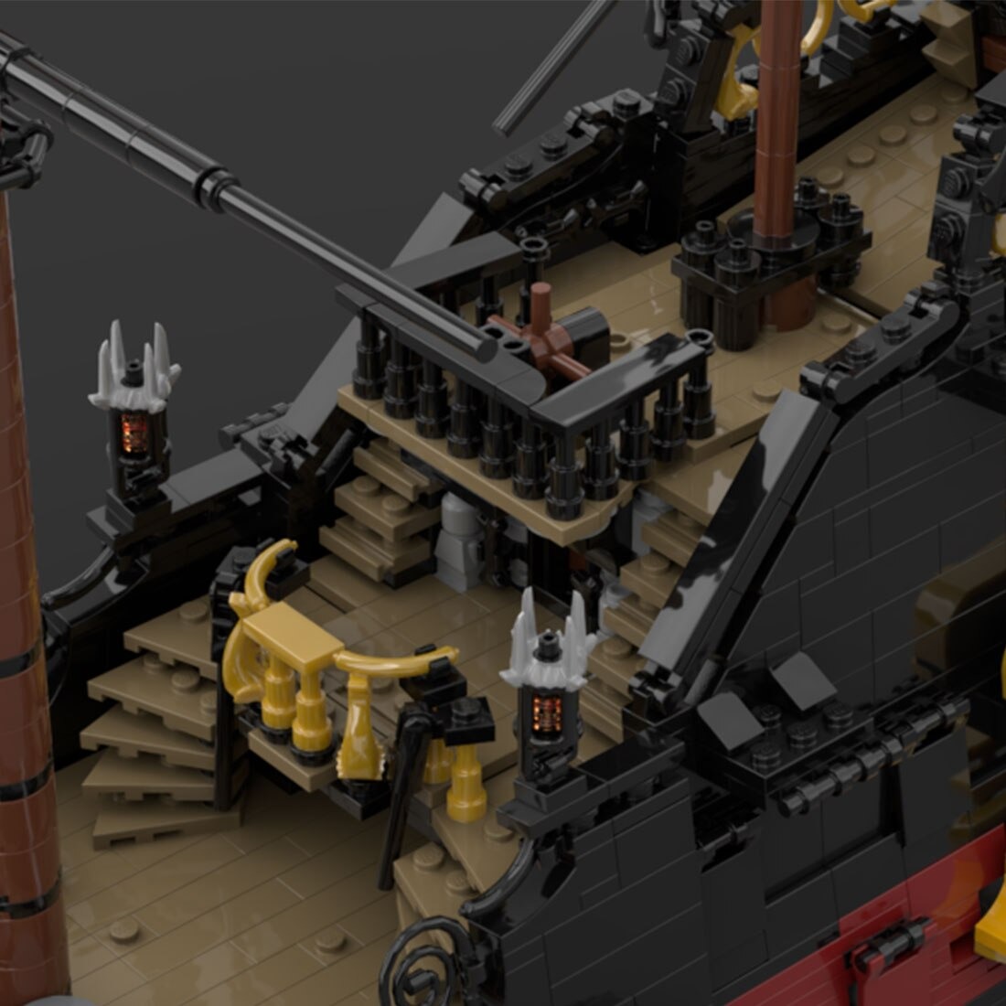 MOCBRICKLAND MOC-124924 Queen Anne’s Revenge Ship Model Pirate Series 