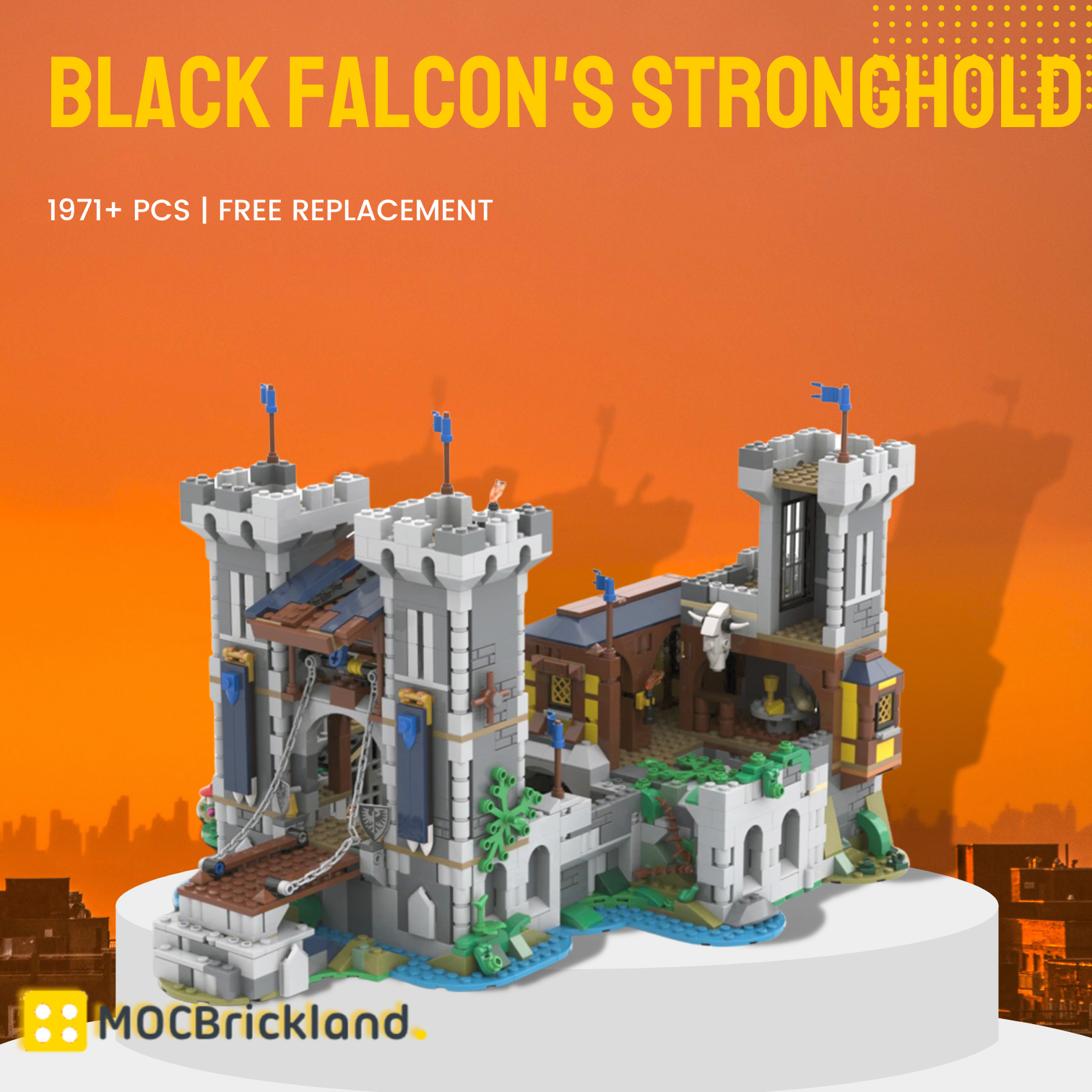 MOCBRICKLAND MOC-116798 Black Falcon’s Stronghold (BUNDLE) 31120-1 Alt. Build