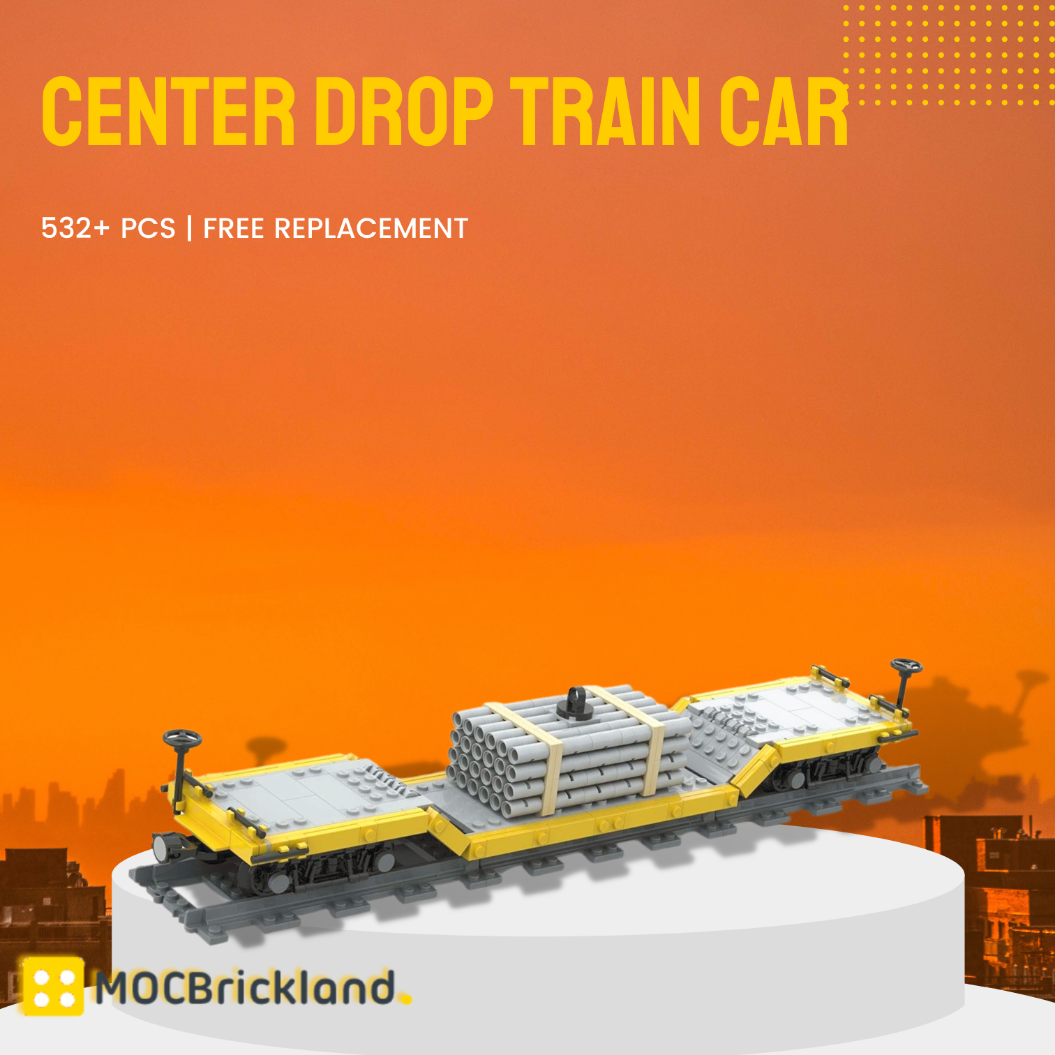 MOCBRICKLAND MOC-46691 Center Drop Train Car