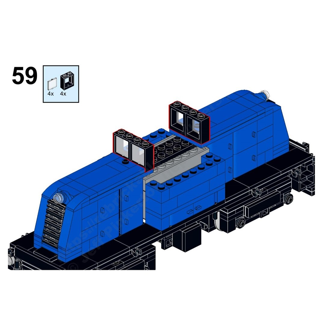 MOCBRICKLAND MOC-116974 Ferdinand RR GE 45 Tom Switcher