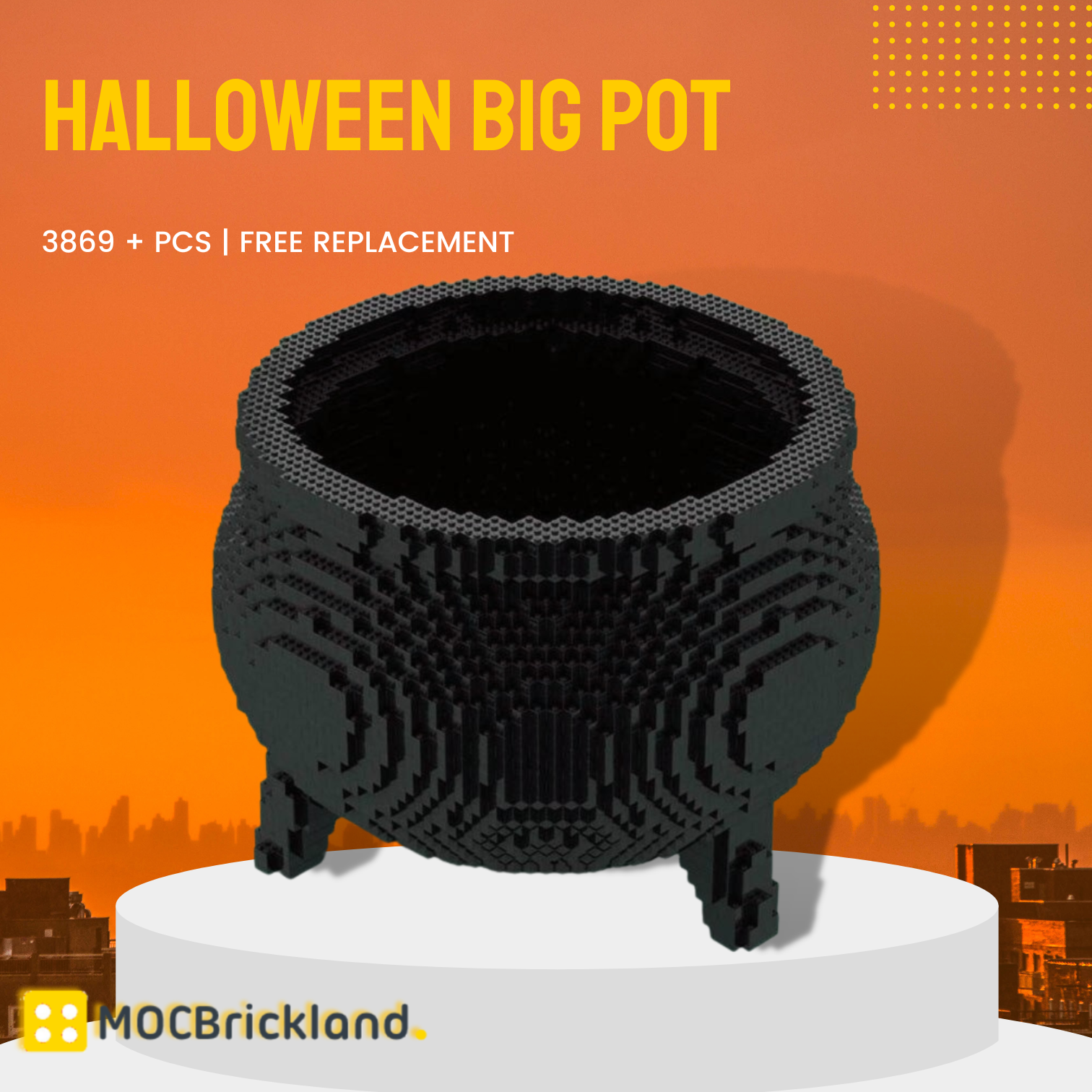 MOCBRICKLAND MOC-89528 Halloween Big Pot