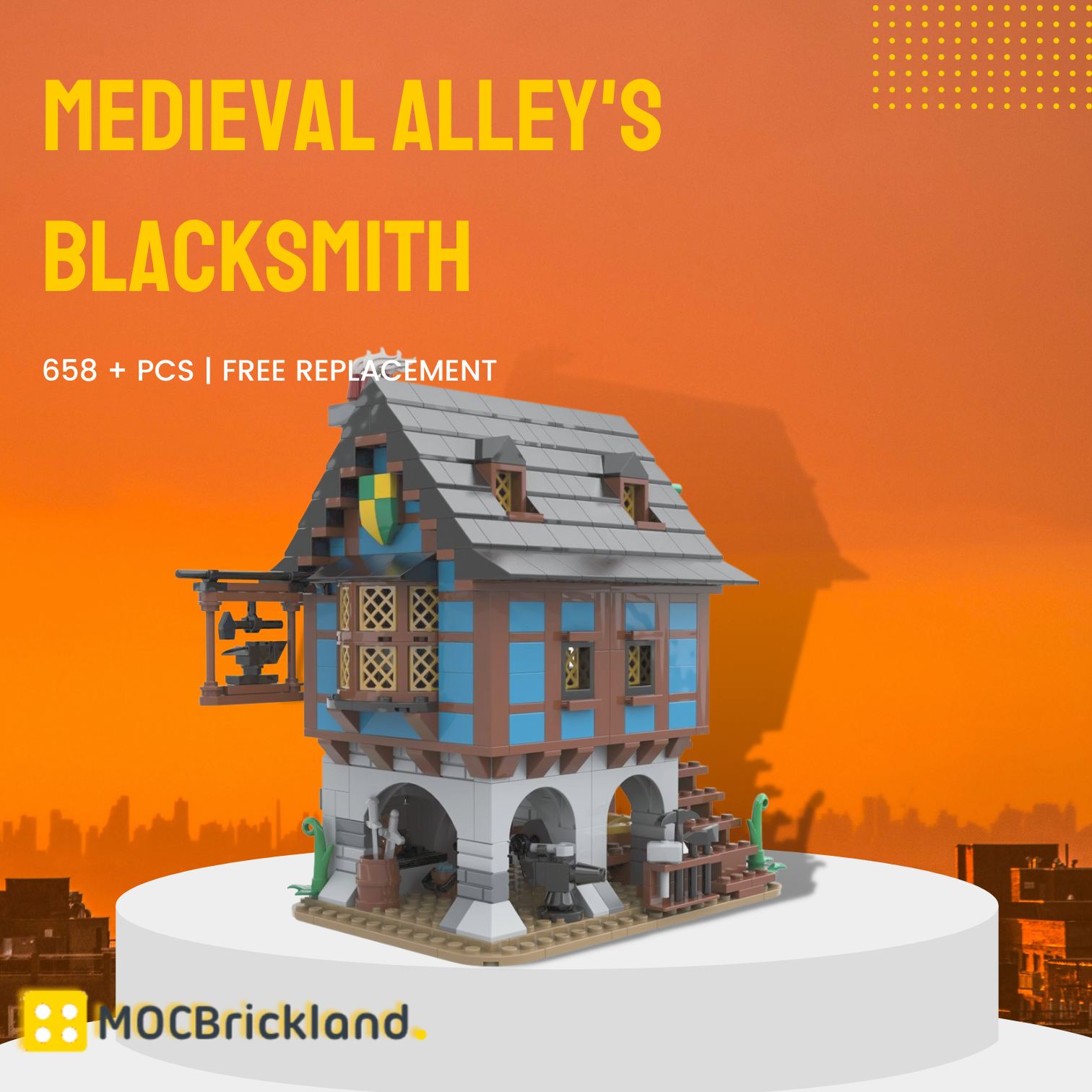 Medieval Alley's Blacksmith Moc 113518