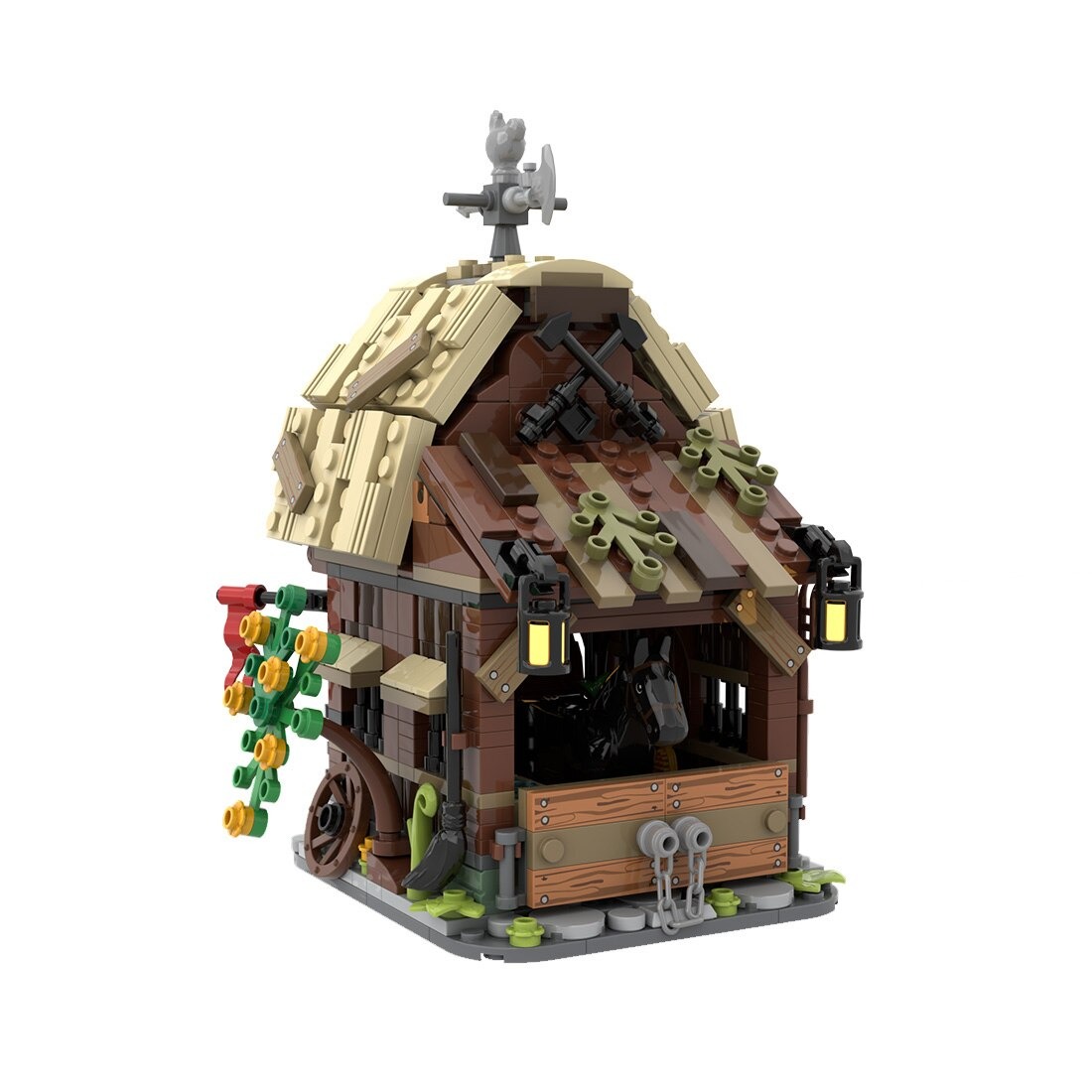 MOCBRICKLAND MOC-114761 Medieval Barn And Stable