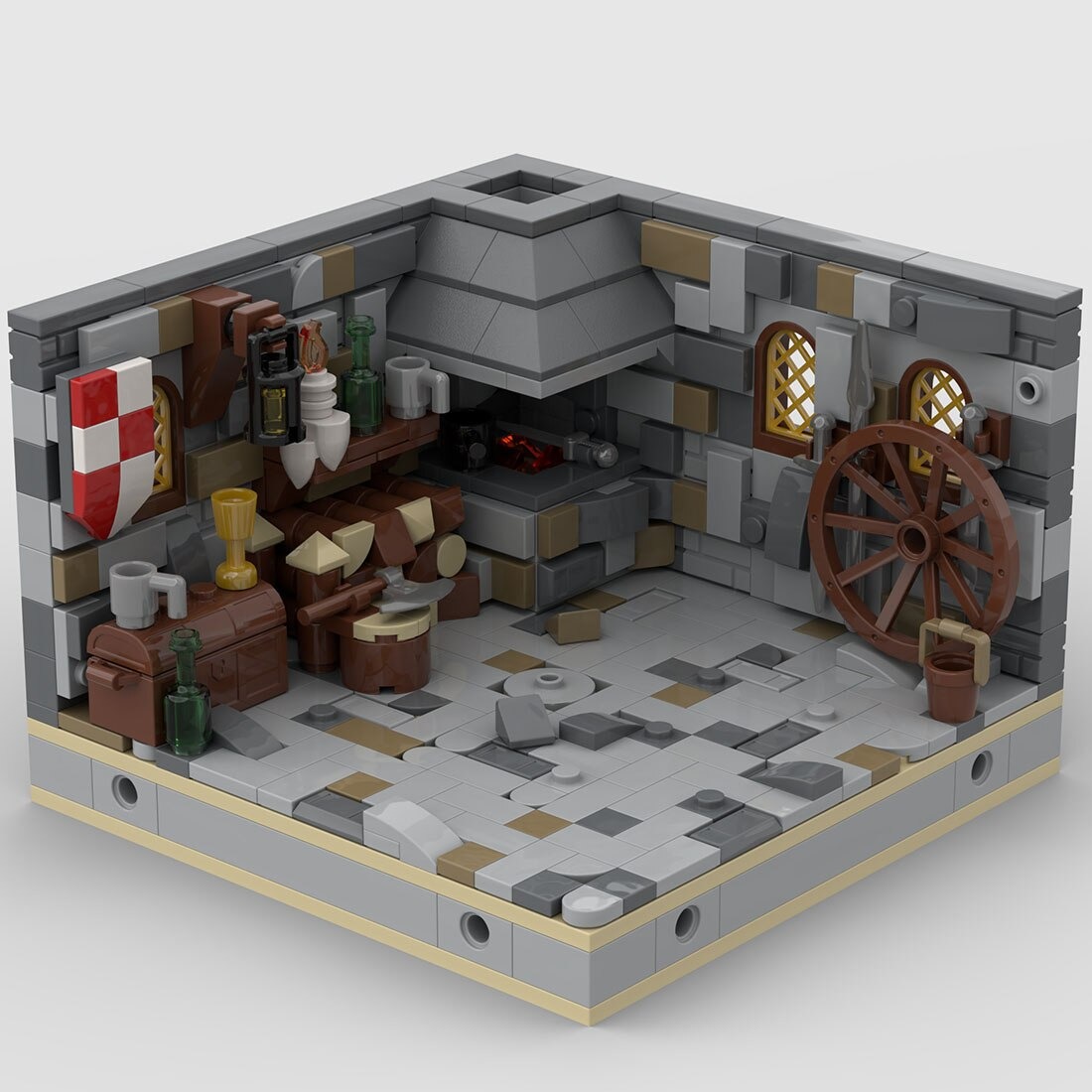 MOCBRICKLAND MOC-98889 Medieval Blacksmith