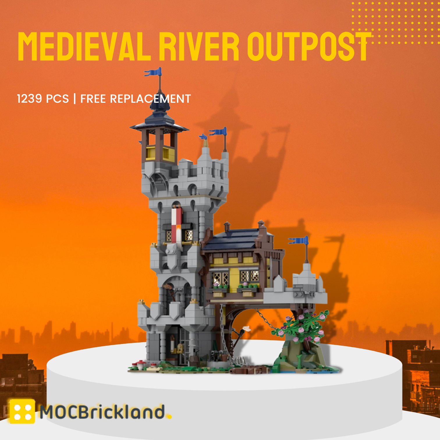 MOCBRICKLAND MOC-128084 Medieval River Outpost