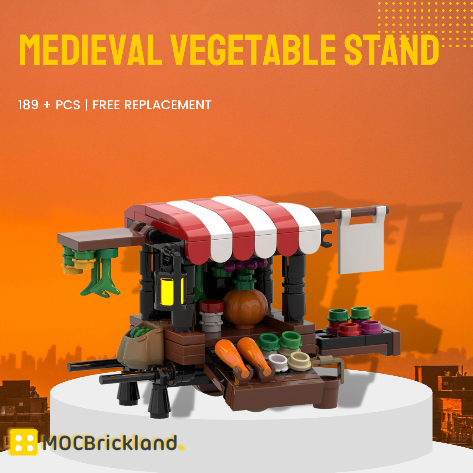 MOCBRICKLAND MOC-114509 Medieval Vegetable Stand