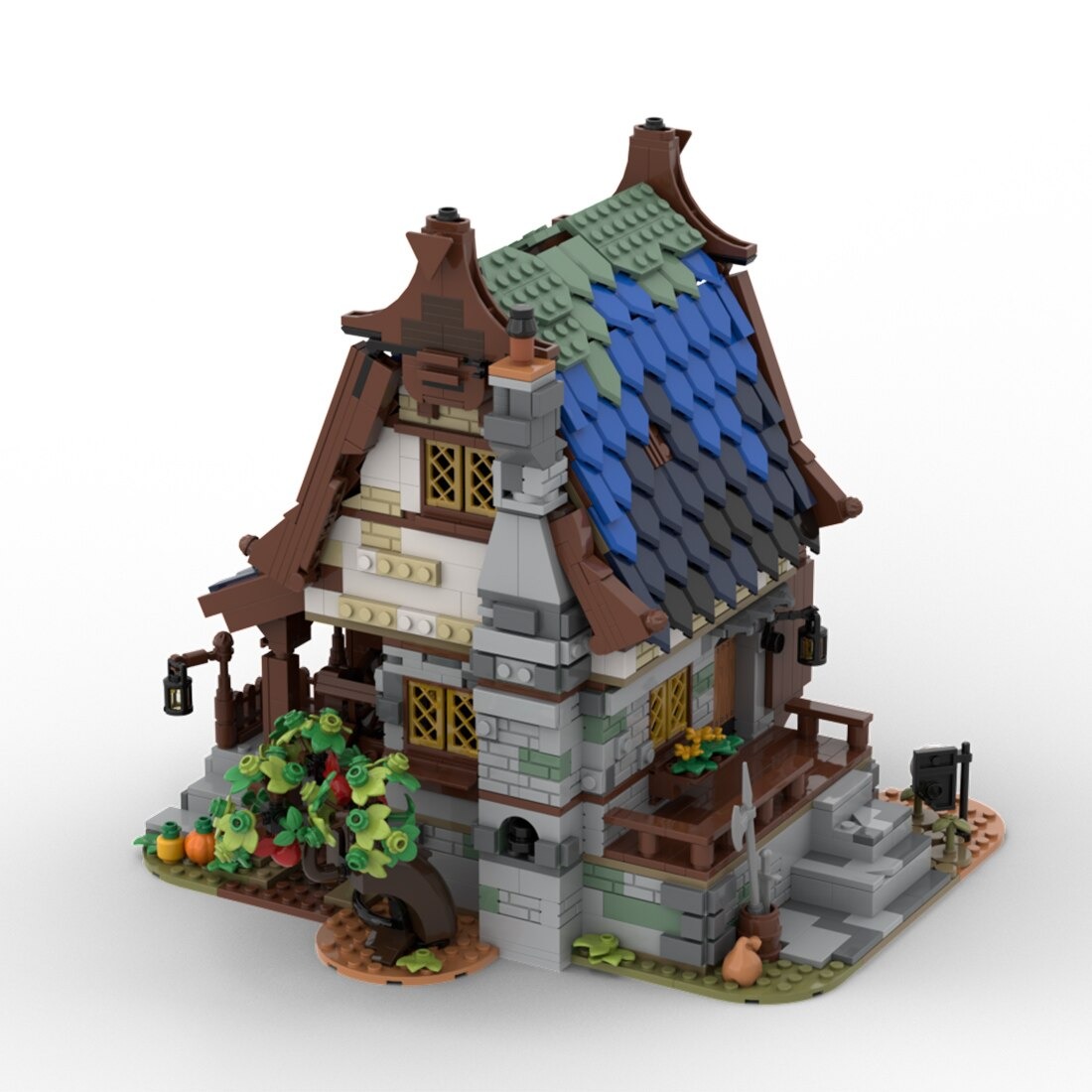 MOCBRICKLAND MOC-82443 Medieval Water Mill