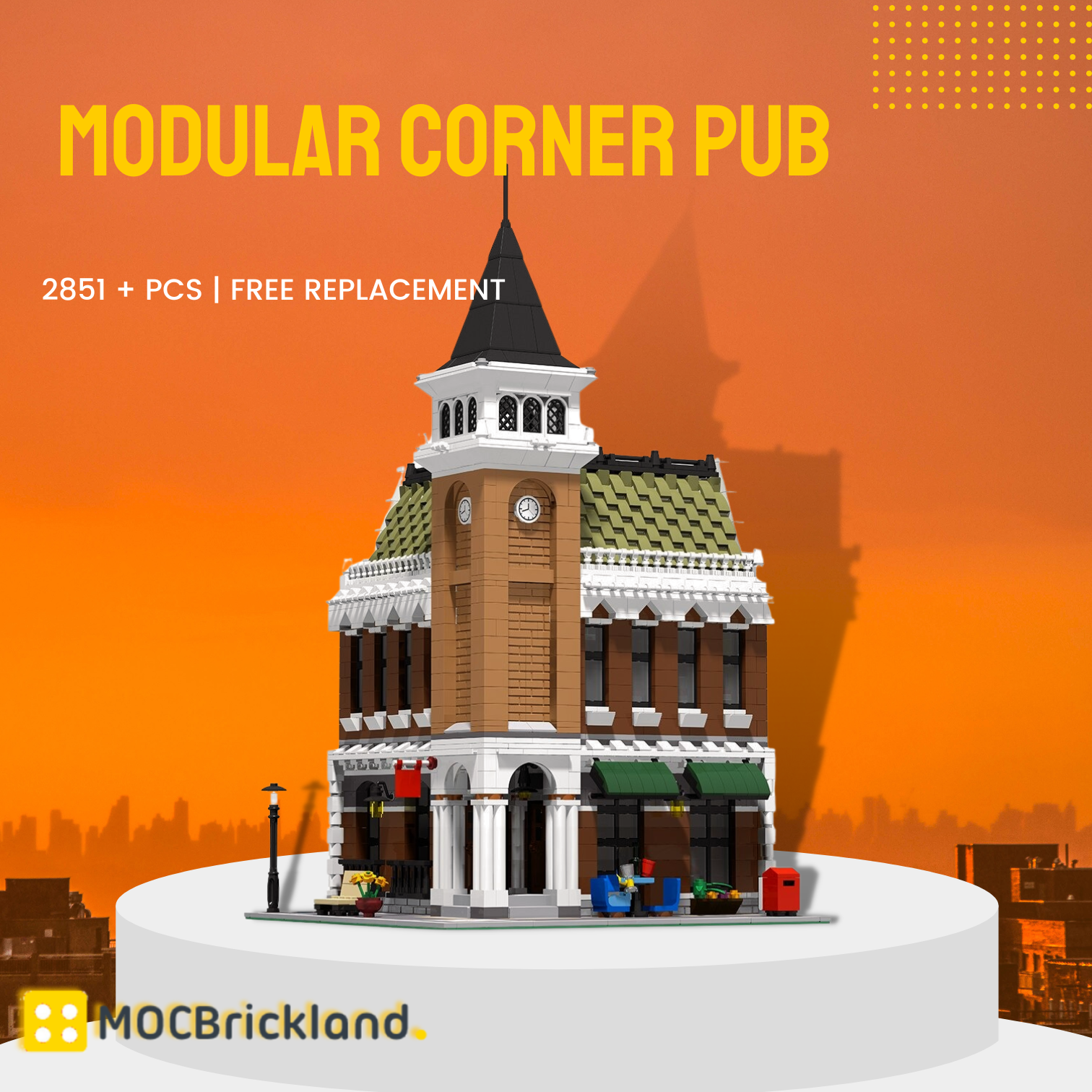 MOCBRICKLAND MOC-118705 Modular Corner Pub