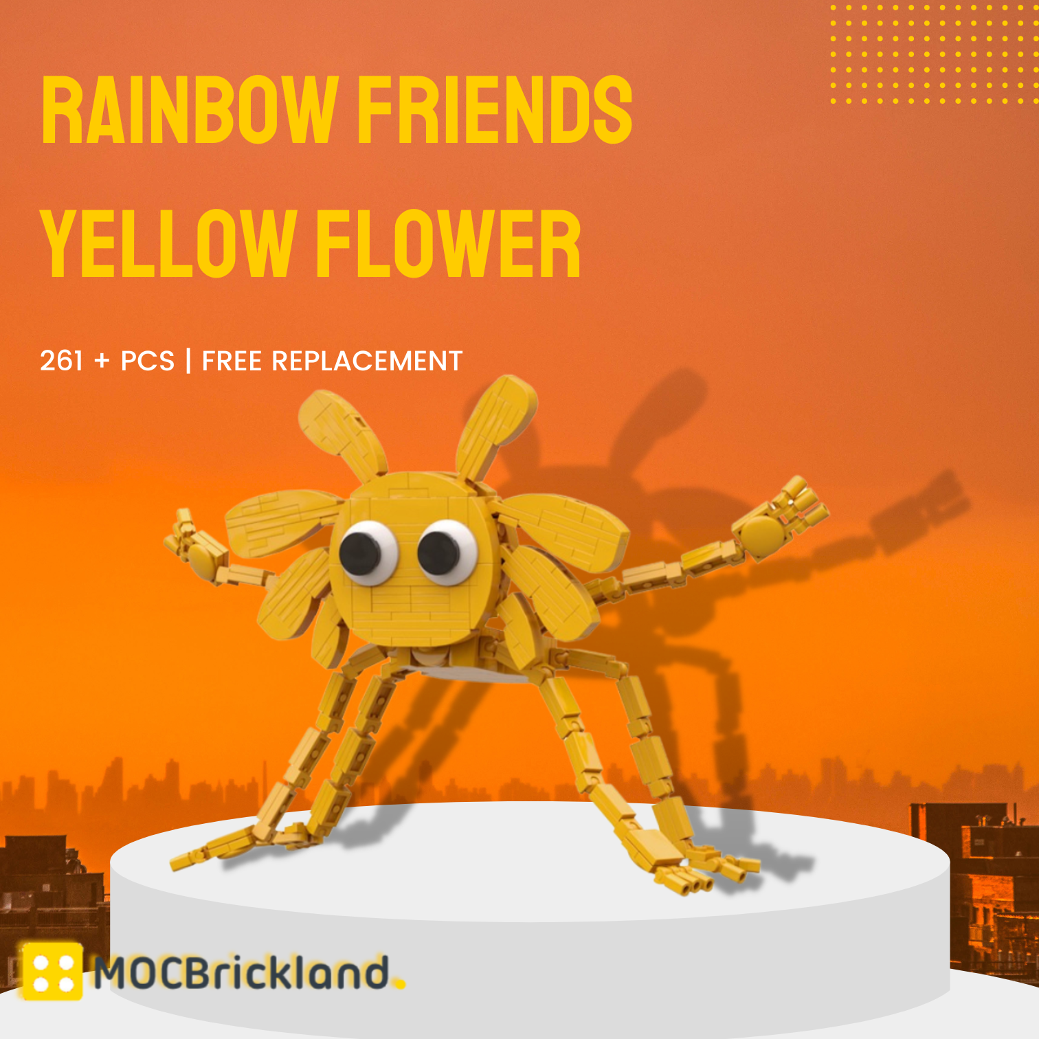 MOCBRICKLAND MOC-89527 Rainbow Friends Yellow Flower