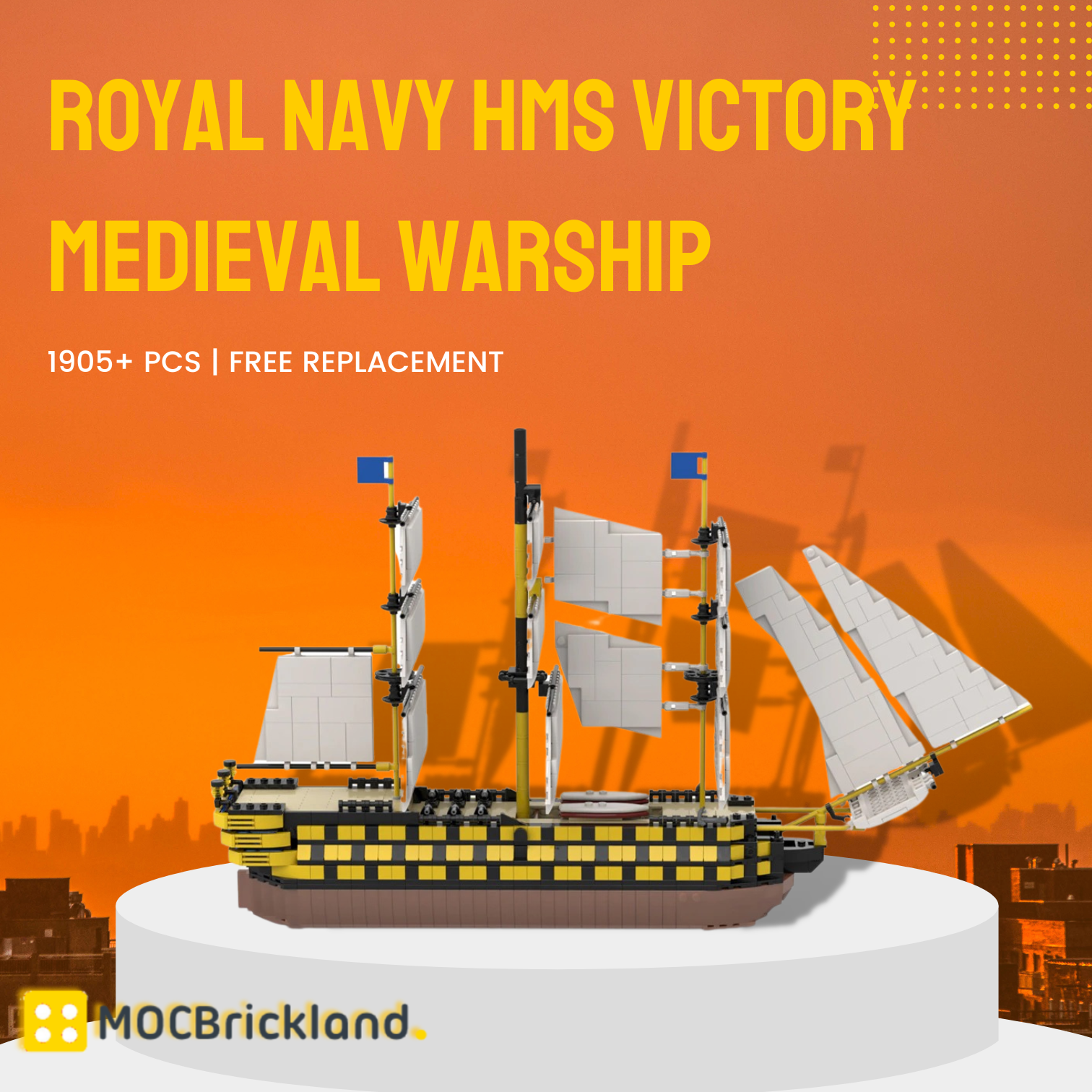Royal Navy Hms Victory Medieval Warship Moc 52315