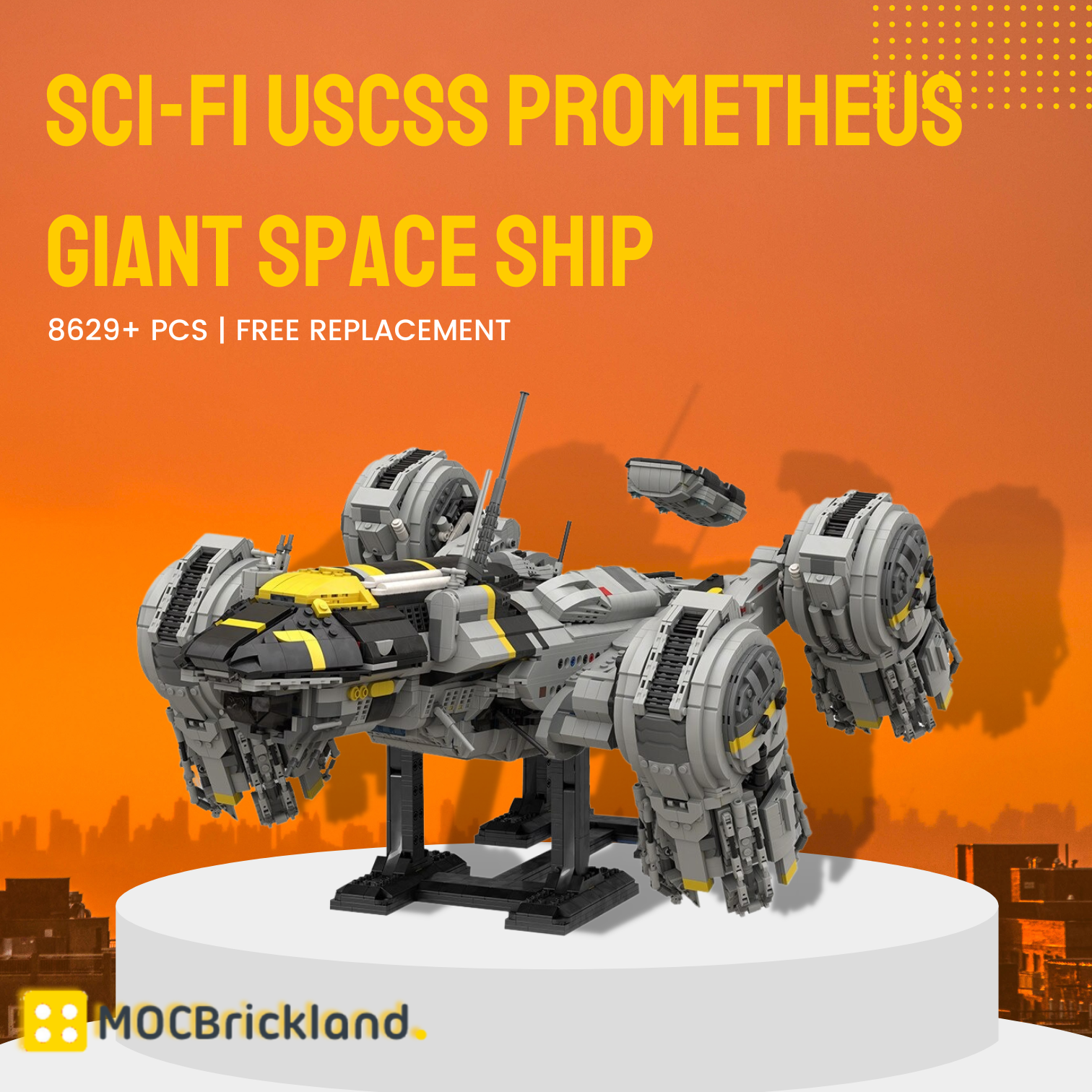 Sci Fi Uscss Prometheus Giant Space Ship Moc 89519 1