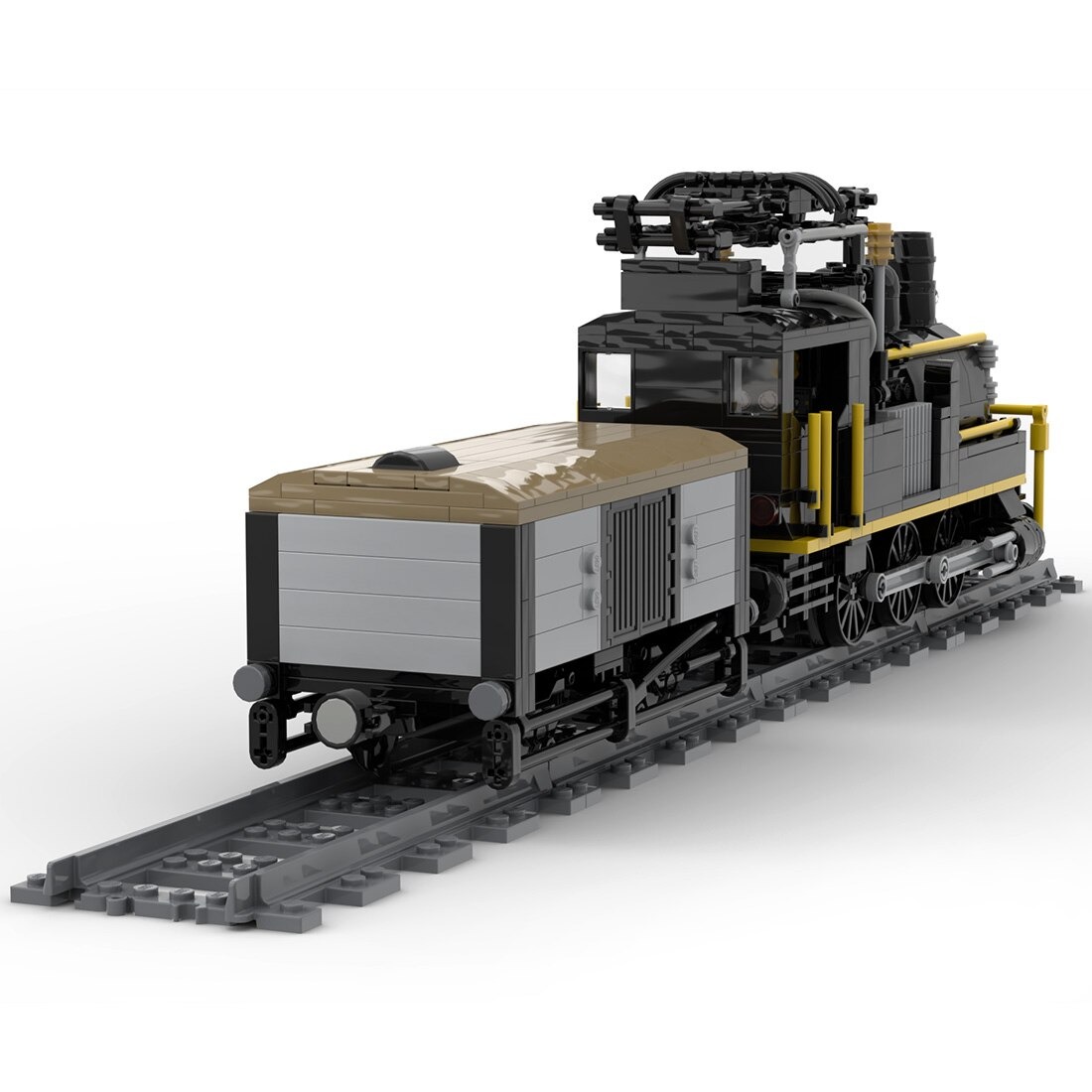 MOCBRICKLAND MOC-58561 Swiss Electrified Steam Locomotive