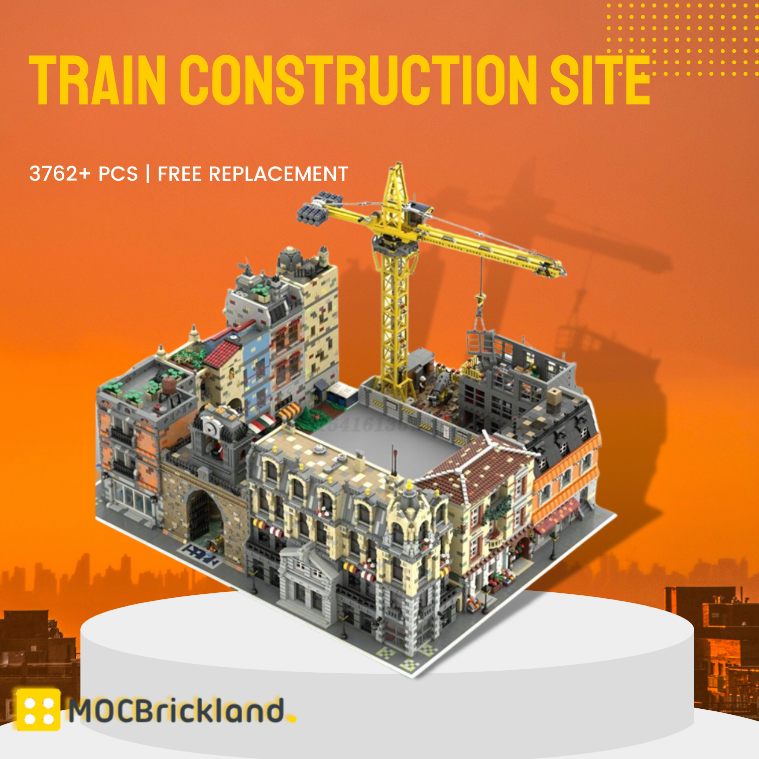 MOCBRICKLAND MOC-1228 Train Construction Site