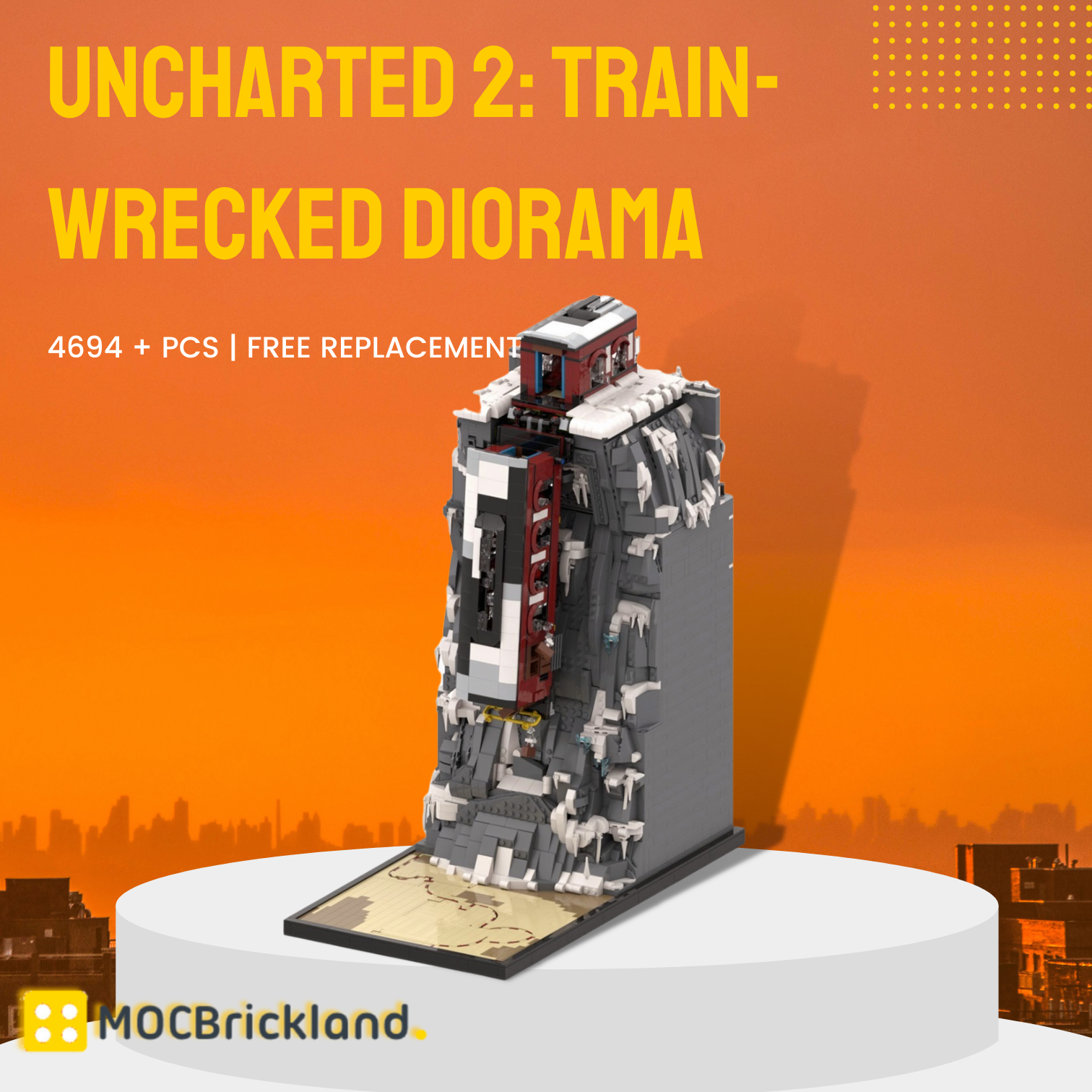 MOCBRICKLAND MOC-125839 Uncharted 2: Train-wrecked Diorama