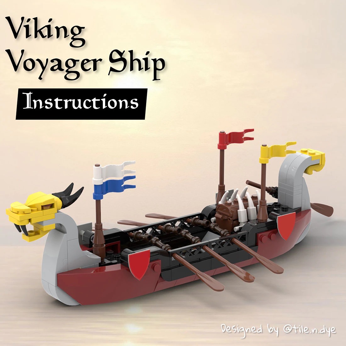 MOCBRICKLAND MOC-109507 VIKING VOYAGER Medieval Theme Sailing Boat