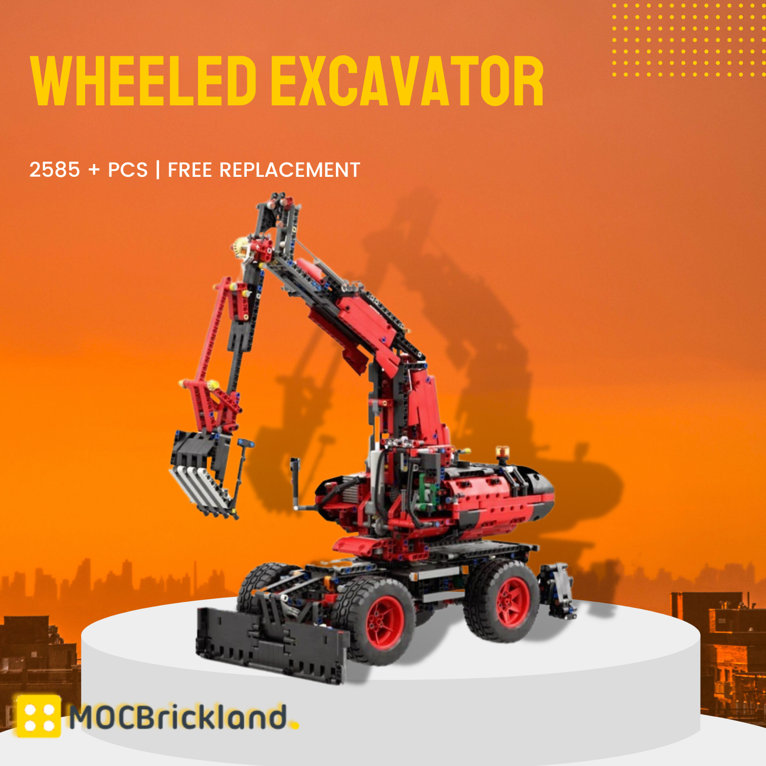 MOCBRICKLAND MOC-119049 Wheeled Excavator