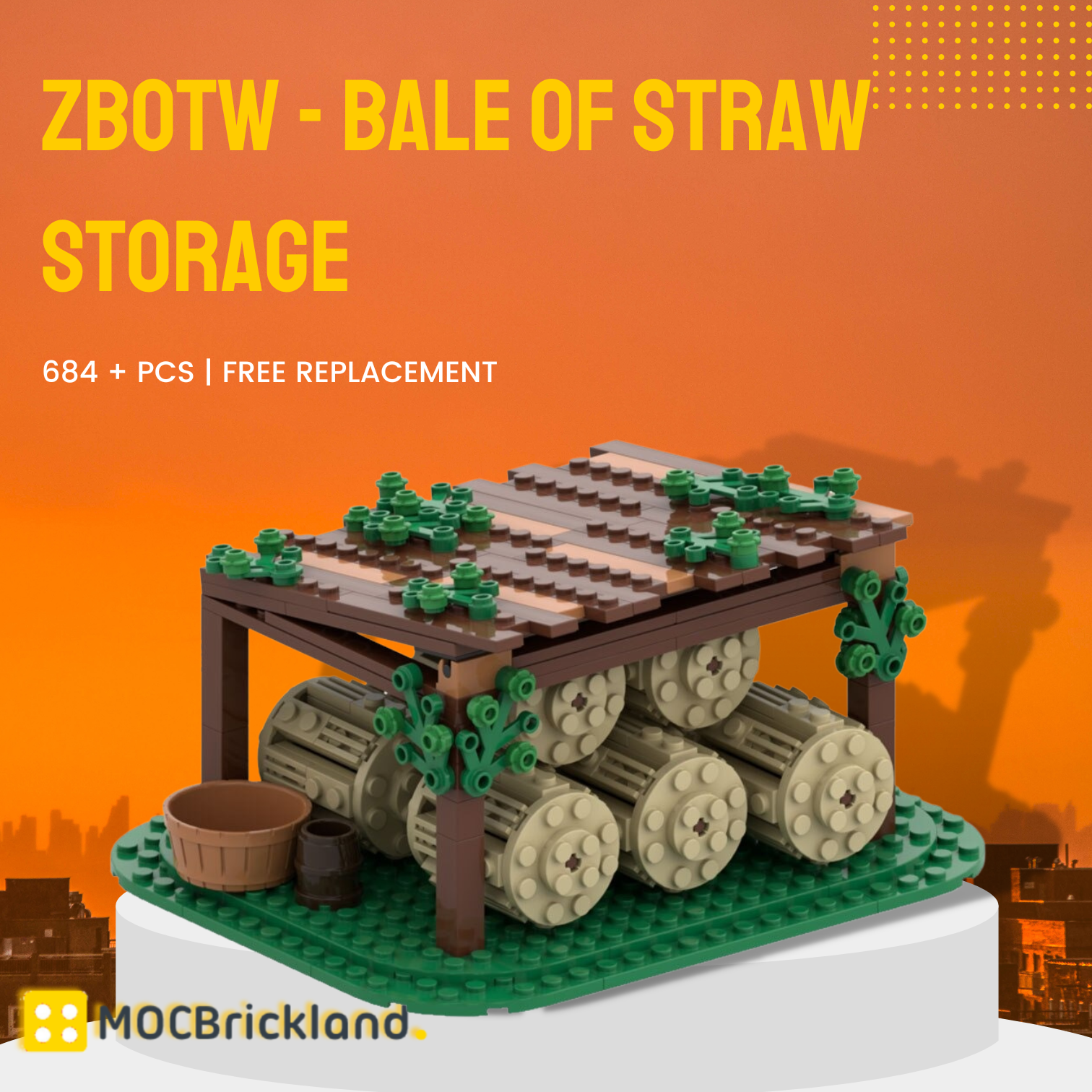 MOCBRICKLAND MOC-109506 ZBOTW – Bale of Straw Storage