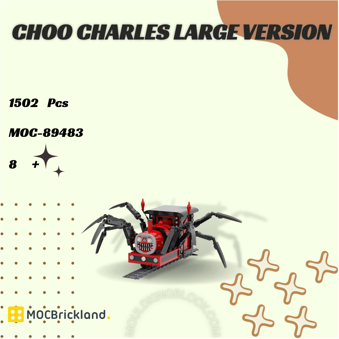 MOC Horror Game Choo-Choo Charles Building Block Toy Figure Monster Spider  Animal Charles Train Model