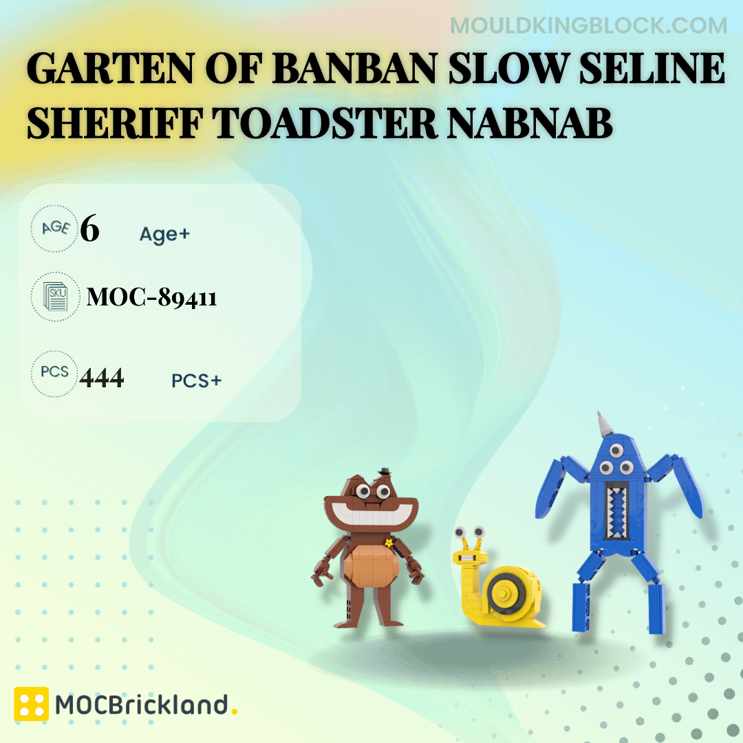 MOC Factory 89411 Garten of Banban Slow Seline Sheriff Toadster Nabnab  Movies and Games