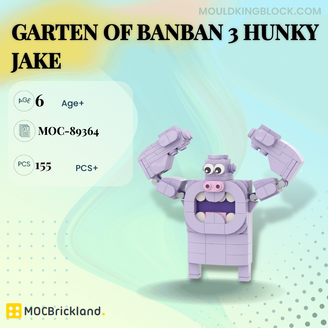 MOC Factory 89364 Garten of Banban 3 Hunky Jake Movies and Games