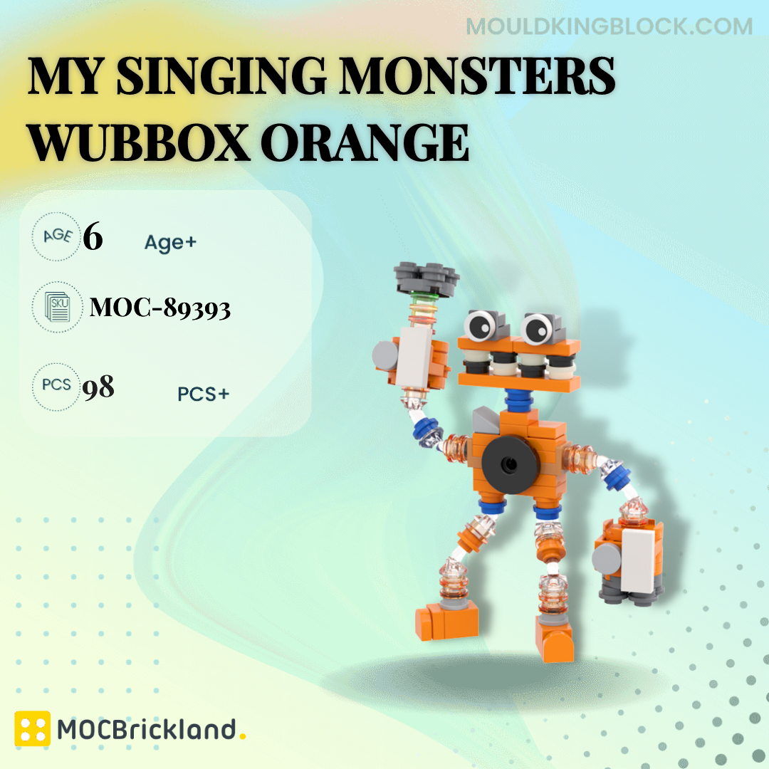 MOCBRICKLAND MOC-89393 My Singing Monsters Wubbox Orange Building