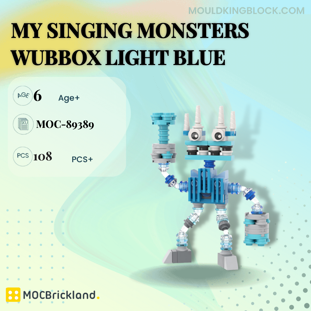 MOC Factory 89389 My Singing Monsters Wubbox Light Blue Movies and