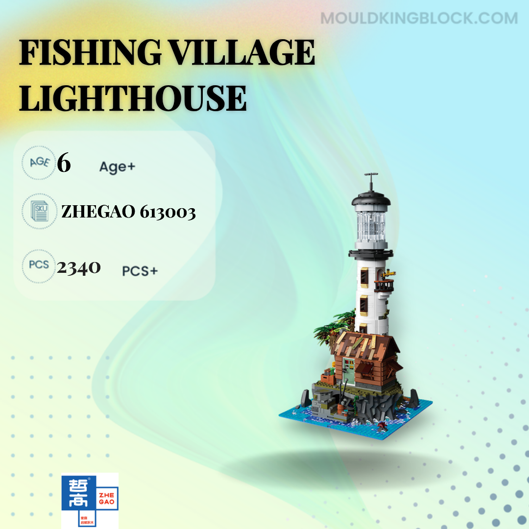 ZHEGAO Fishing Village Lighthouse • MINI BLOCKS • Set 613003